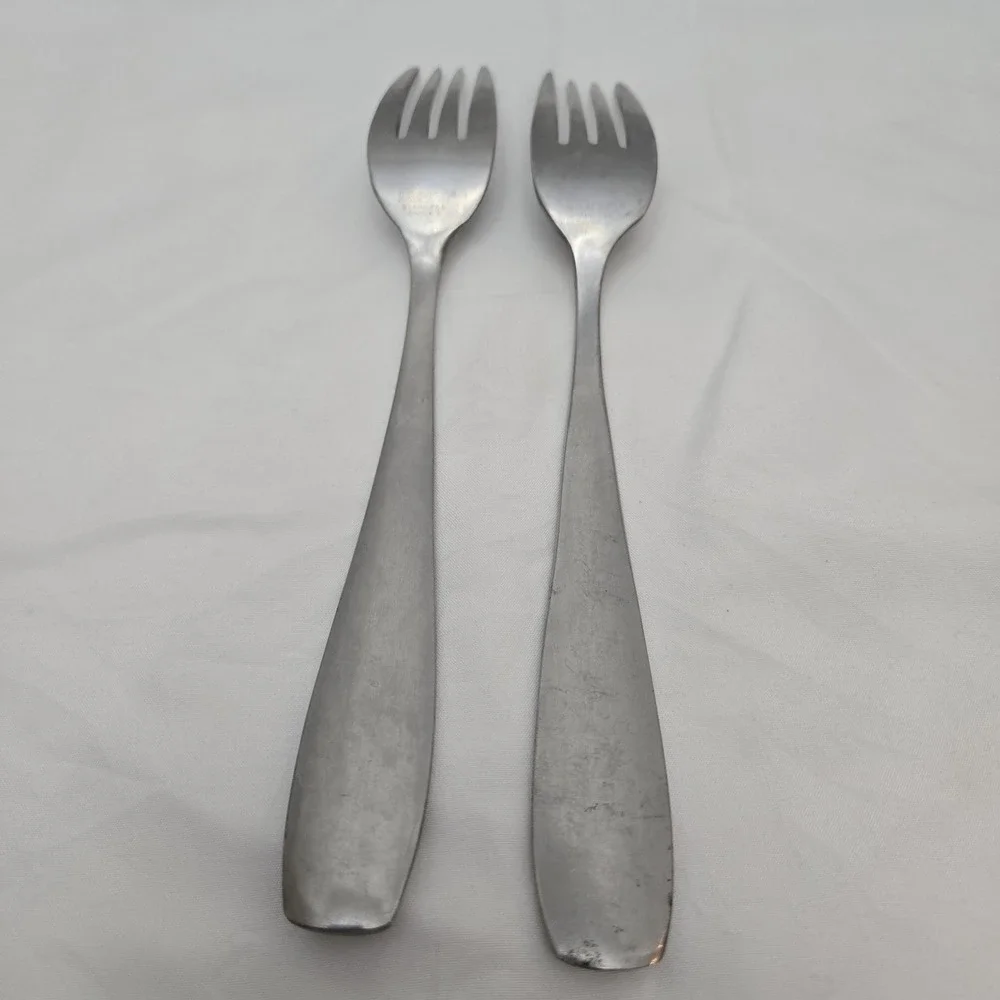 Lot Of 2 (Two) Aspen (Stainless, Satin) by Cambridge Silver GUC Normal Use‎ Wear